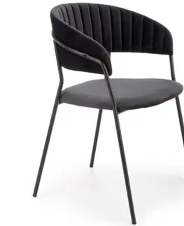 Čalúnené stoličky Stolička W152 čierna