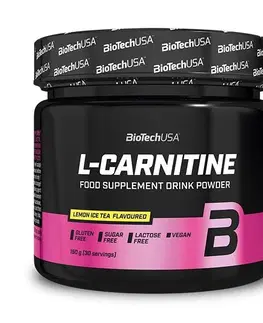 L-karnitín L-Carnitine práškový - Biotech USA 150 g Lemon Ice Tea