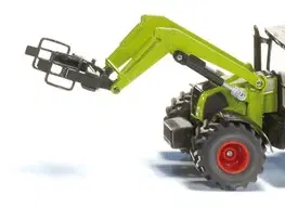 Hračky - dopravné stroje a traktory SIKU - Farmer - Traktor s balíkovacím nadstavcom a vlekom 1:50