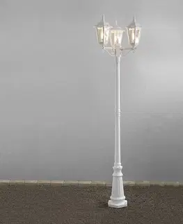 Verejné osvetlenie Konstsmide Stĺpové svietidlo Firenze, 3-plameňové biele
