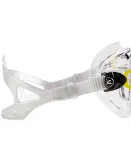 potápanie Maska Air Crystal na šnorchlovanie a potápanie s prístrojom žltá