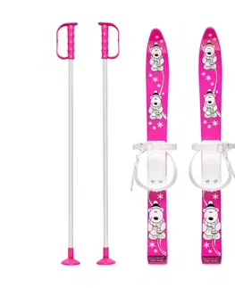 Zjazdové lyže Baby Ski 70 cm - detské plastové lyže - ružové