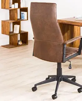 Kancelárske stoličky LuxD Kancelárska stolička Roma Vintage hnedá 125cm