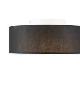 Stropne svietidla Stropné svietidlo čierne 30 cm vrátane LED - Drum LED