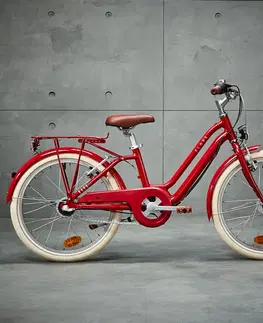bicykle Mestský bicykel Elops 900 20" pre deti od 6 do 9 rokov červený