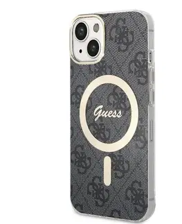 Puzdrá na mobilné telefóny Zadný kryt Guess 4G IML MagSafe pre Apple iPhone 14, čierna 57983114238