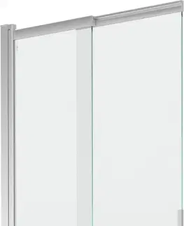 Sprchové dvere MEXEN - Fox 2-krídla posuvná vaňová zástena 85 x 150 cm, transparent, chróm 891-085-002-01-00