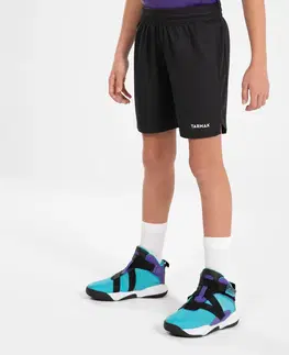 nohavice Detské basketbalové šortky SH500 čierne