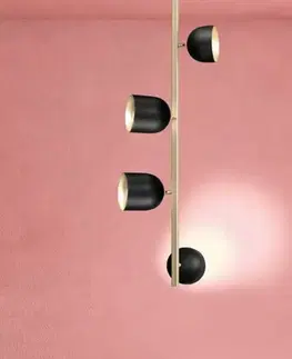 Stropné svietidlá Marchetti Stropné svietidlo LED Dome, vertikálne, 73 cm, čierne