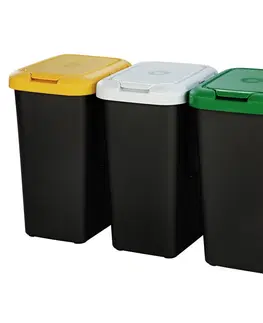 Odpadkové koše Tontarelli Kôš na triedený odpad TRIO 3 x 25 l, čierna