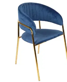 Čalúnené stoličky Stolička Glamour námornícka modrá