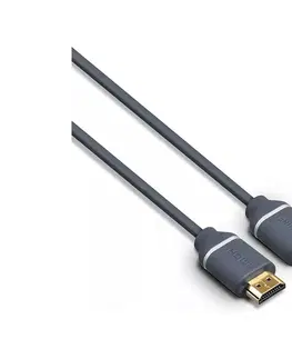 Predlžovacie káble Philips Philips SWV5650G/00 - HDMI kábel s Ethernetom, HDMI 2.0 A konektor 5m šedá 