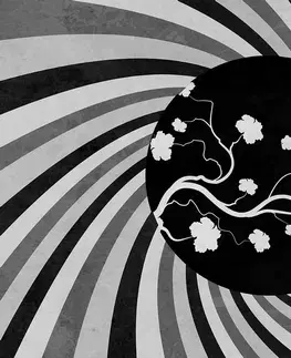 Samolepiace tapety Samolepiaca tapeta čiernobiele azíjské grunge pozadie