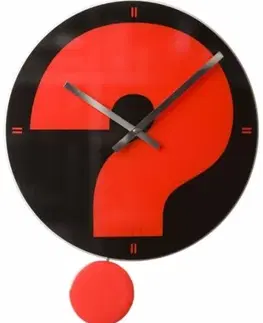 Hodiny Nástenné hodiny Fisura Red question 43cm
