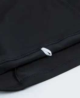 surf Dievčenské tričko s ochranou proti UV žiareniu 500 Shiso s dlhým rukávom čierne