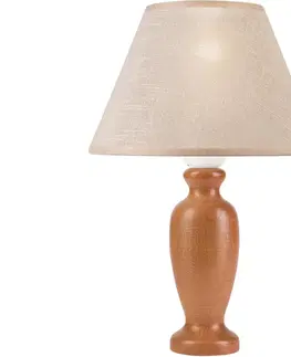 Lampy  Stolná lampa AMFORA 1xE27/60W/230V hnedá/buk 