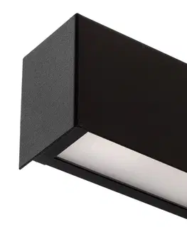 Nástenné svietidlá Euluna Rovné nástenné svietidlo L, 122 cm, čierne