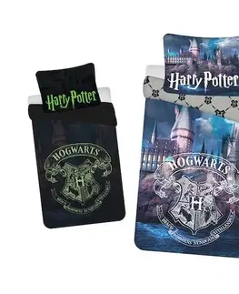 Obliečky Jerry Fabrics Bavlnené obliečky Harry Potter HP054 svietiace, 140 x 200 cm, 70 x 90 cm