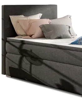 Postele NABBI Rodrigo 90 P čalúnená jednolôžková posteľ s úložným priestorom sivá