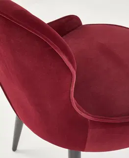 Jedálenské stoličky HALMAR K366 jedálenské kreslo bordová / čierna