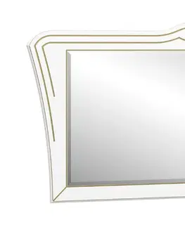 Zrkadlá MISTER široké rustikálne zrkadlo, biela