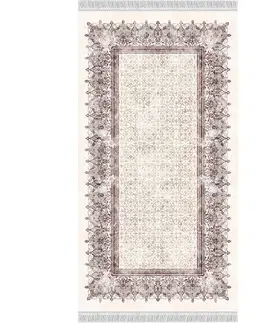 Koberce a koberčeky KONDELA Linon koberec 80x150 cm krémovohnedá