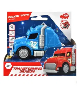 Hračky - dopravné stroje a traktory DICKIE - Transformujúci ťahač Drak 12,5 cm, 3 druhy
