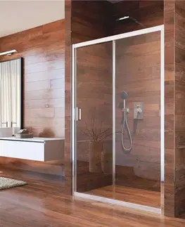 Sprchovacie kúty MEREO - Sprchové dvere, LIMA, dvojdilene, zasúvacie,  120 cm, chróm ALU, sklo Číre CK80423K