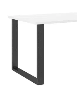 Jedálenské stoly SHIVA priemyselný stôl 138 x 90, biely