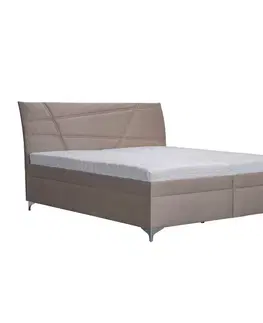Čalúnené postele Čalúnená posteľ LAUREN 180x200, Béžová Koženka