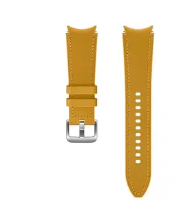 Príslušenstvo k wearables Náhradný hybridný kožený remienok pre Samsung Galaxy Watch4 (veľkosť M/L), horčicová