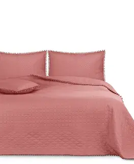 Prikrývky na spanie AmeliaHome Prehoz na posteľ Meadore ružová, 220 x 240 cm