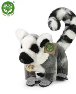 Plyšové hračky RAPPA - Plyšový lemur stojaci 28 cm ECO-FRIENDLY