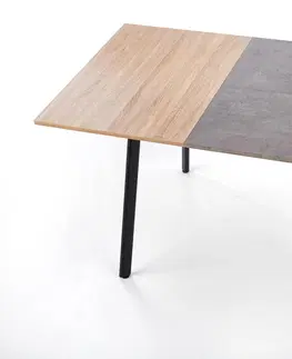 Jedálenské stoly HALMAR Albon rozkladací jedálenský stôl dub sonoma / sivá