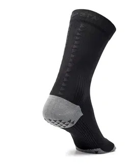 ponožky Krátke protišmykové futbalové ponožky VIRALTO II MiD čierne