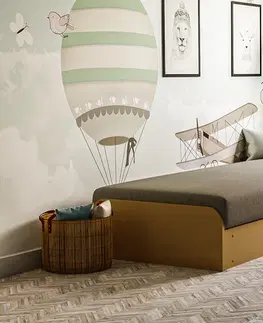 Jednolôžkové postele ArtElta Jednolôžková posteľ PARYS hnedá | 80 x 190 cm Farba: Alova 66, Prevedenie: ľavé