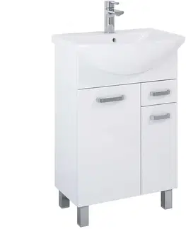Nábytok do kúpeľne Kúpeľňový set Uno 55 2D 1S white