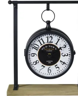 Hodiny Stolné kovové hodiny Old Town, 27 x 31 cm
