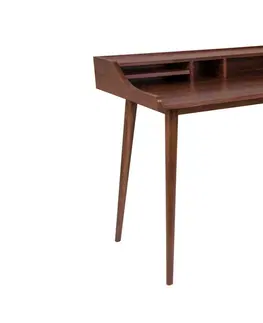 Písacie stoly Norddan Dizajnový písací stôl Miriam, orech
