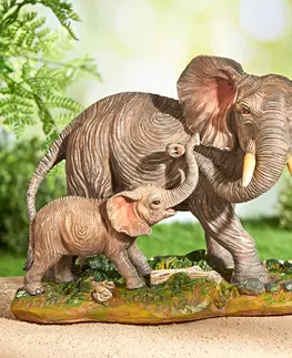 Drobné dekorácie a doplnky Dekorácia "Slonica so sloníkom"