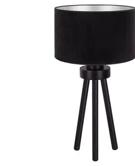Lampy   - Stolná lampa LYON 1xE27/15W/230V čierna 