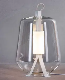 Lampy na nočný stolík Prandina Prandina Luisa T1 stolová lampa 2 700 K chróm/číra