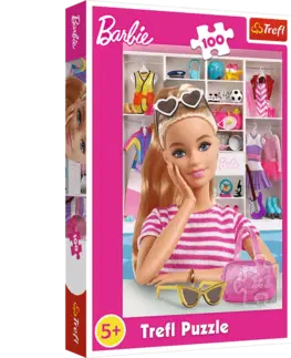 Hračky puzzle TREFL -  Puzzle 100 dielikov - Zoznámte sa s Barbie / Mattel, Barbie