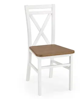 Čalúnené stoličky Stolička Dariusz 2 drevo/MDF biela/jelša 45x49x90