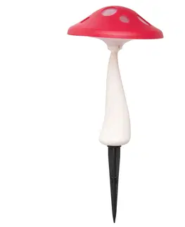 Záhradné lampy Rabalux 7877 Funghetto Solárne LED vonkajšie svietidlo, červená