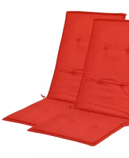 Záhradné sedáky Vodeodolné podušky na záhradné stoličky 2 ks Dekorhome Červená