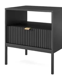 Podkrovný nábytok Nočný stolík Nova S54 čierny
