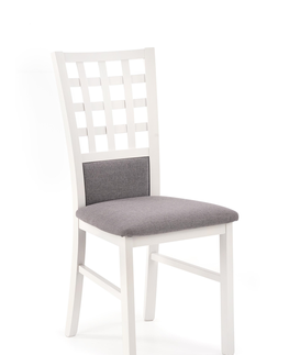 Jedálenské stoličky HALMAR Gerard 3 BIS jedálenská stolička biela / svetlosivá
