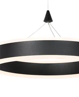 Zavesne lampy Závesné svietidlo čierne 30 cm vrátane LED 3-stupňovo stmievateľné - Lyani