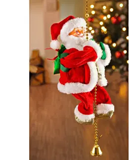 Drobné dekorácie a doplnky Šplhajúci sa Santa Claus